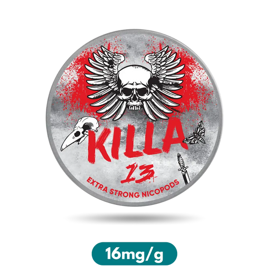 Killa 13 (Energy) Extra Strong Nicotine Pouches Snus 16mg/g