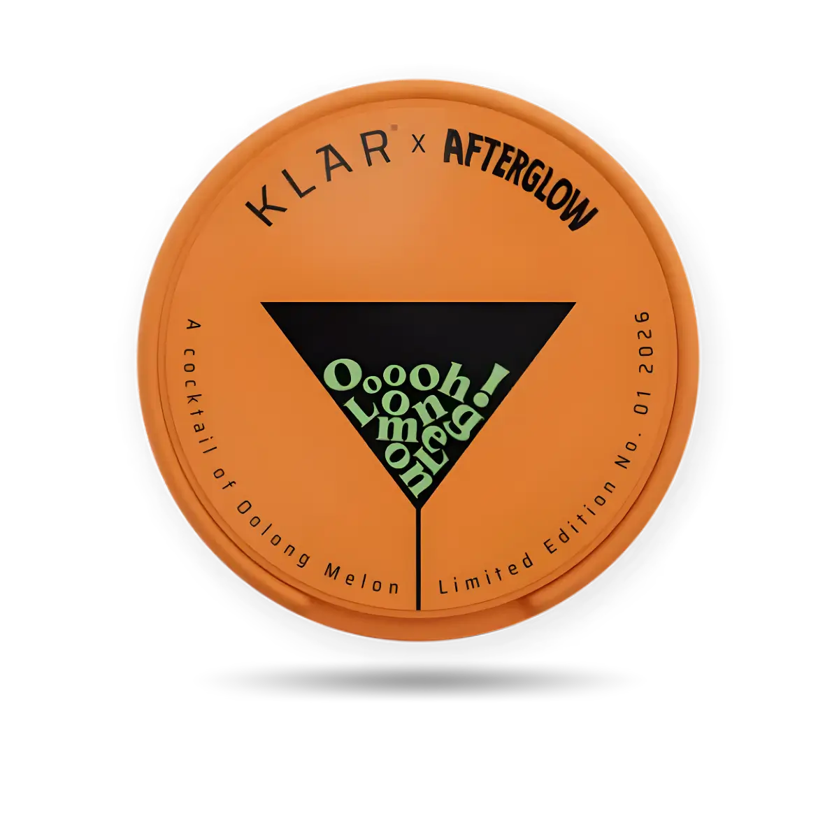 Klar x Afterglow Melon Extra Strong Snus Dose mit 20 Portionen im Mini-Format und 15 mg/g Nikotin