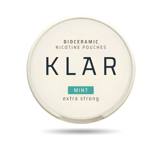 Klar Mint Extra Strong Snus Dose mit 20 Portionen und 20 mg/g Nikotin
