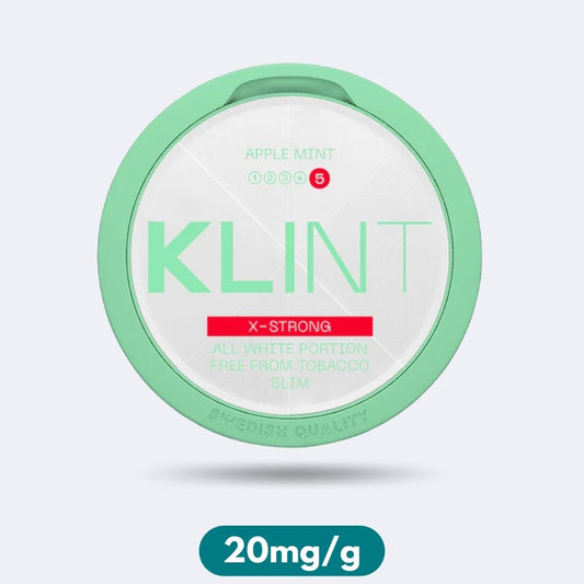 Klint X-Strong Apple Mint Slim Nicotine Pouches Snus 20mg/g