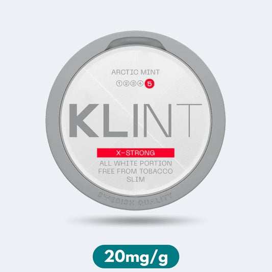 Klint X-Strong Arctic Mint Slim Nicotine Pouches Snus 20mg/g
