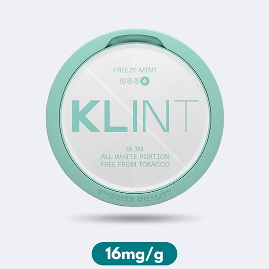 Klint Freeze Mint Slim Nicotine Pouches Snus 16mg/g