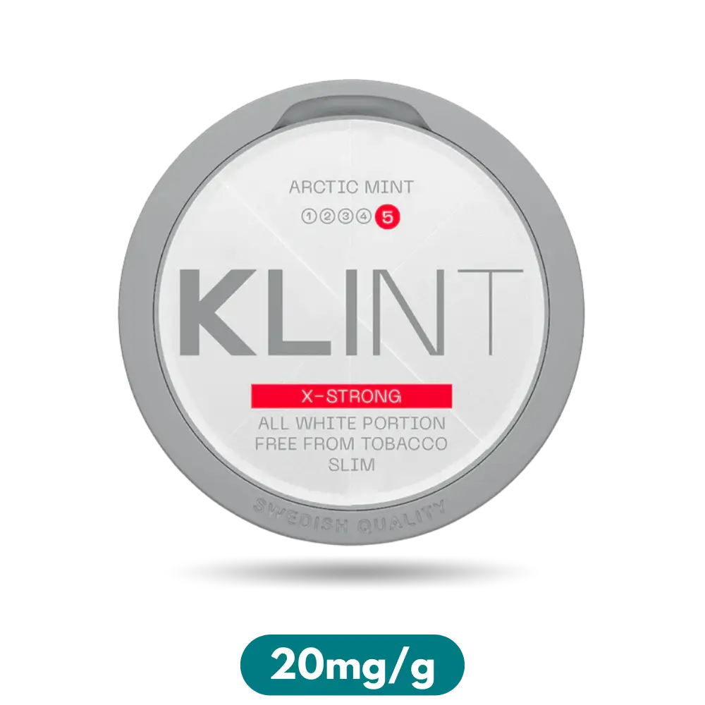 Klint X-Strong Arctic Mint Slim Nicotine Pouches Snus 20mg/g