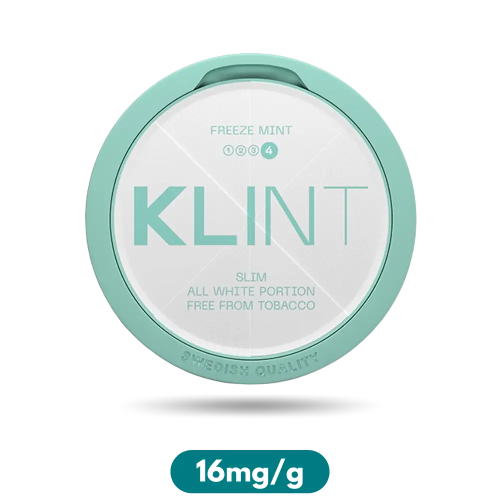 Klint Freeze Mint Slim Nicotine Pouches Snus 16mg/g