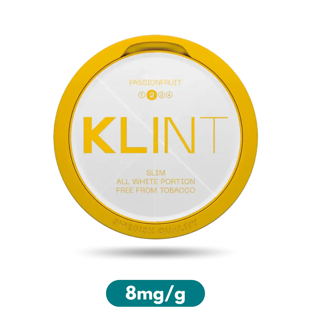 Klint Passionfruit Slim Nicotine Pouches Snus 8mg/g