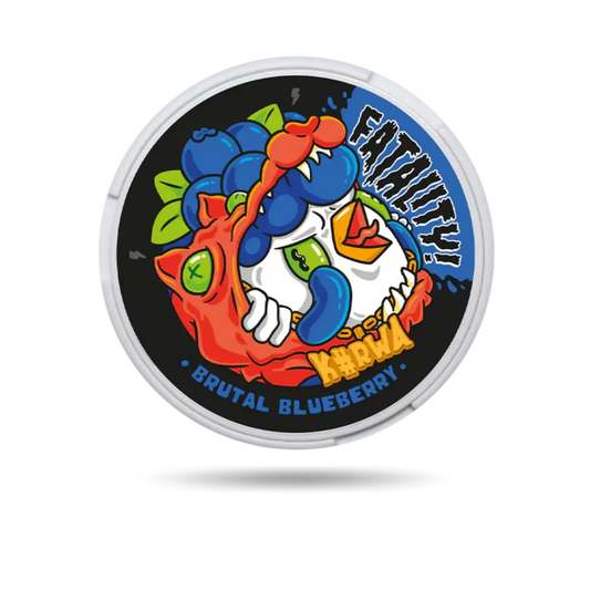 Kurwa Brutal Blueberry Snus Dose mit 21 Portionen und 47 mg/g Nikotin