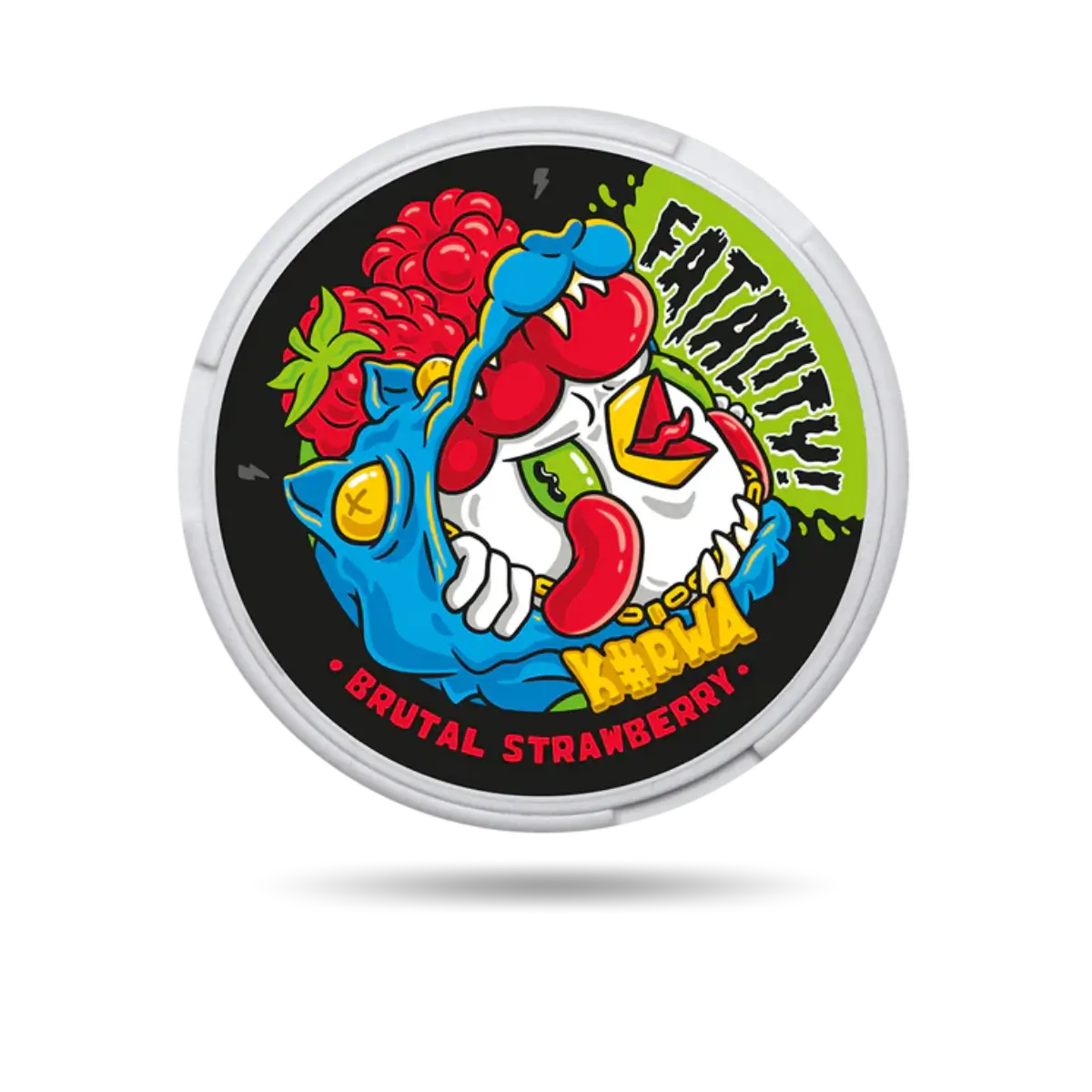 Kurwa Brutal Strawberry Snus Dose mit 21 Portionen und 47 mg/g Nikotin