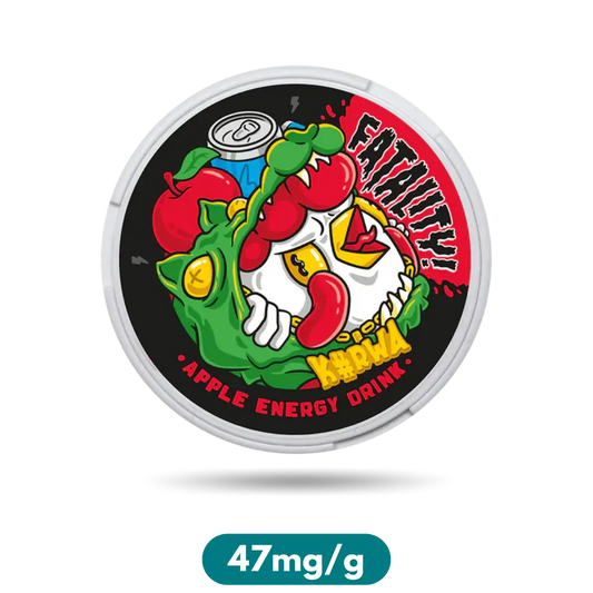 Kurwa Fatality Apple Energy Drink Slim Nicotine Pouches Snus 47mg/g