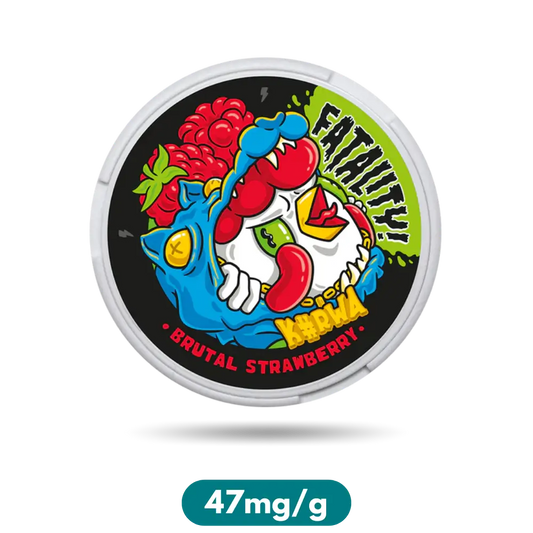 Kurwa Fatality Brutal Strawberry Slim Nicotine Pouches Snus 47mg/g