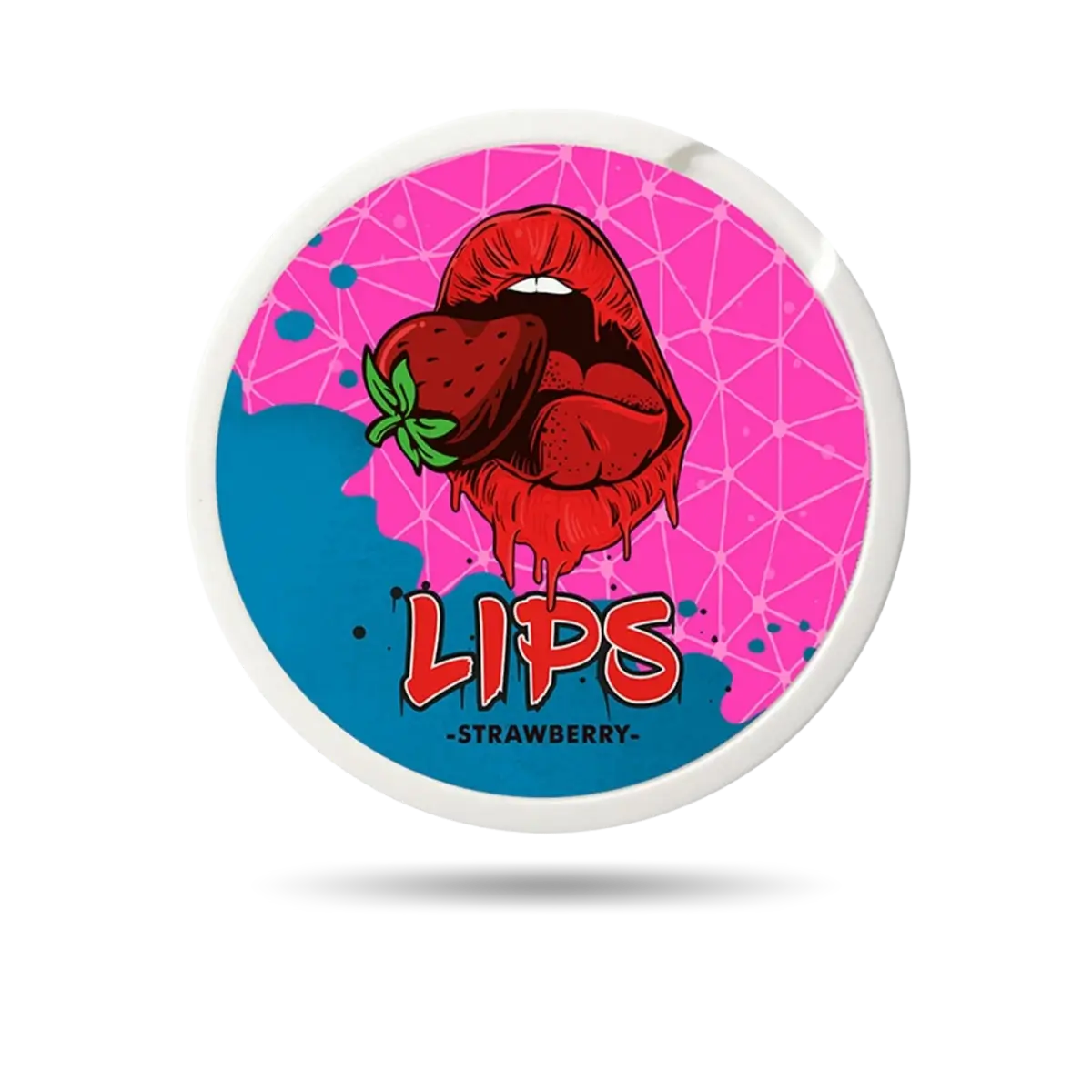 Lips Strawberry Snus Dose mit 20 Portionen und 16 mg/g Nikotin