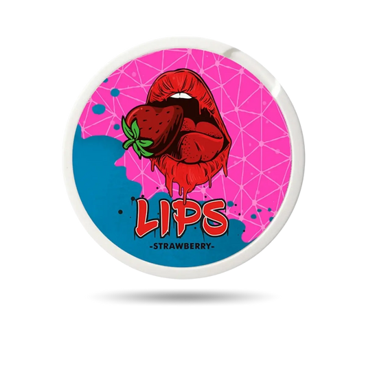 Lips Strawberry Snus Dose mit 20 Portionen und 16 mg/g Nikotin