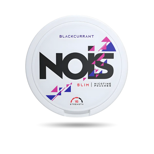 Nois Blackcurrant Snus Dose mit 22 Portionen und 16 mg/g Nikotin