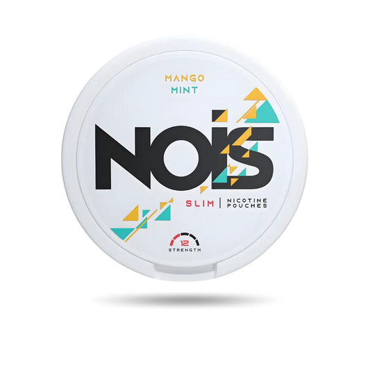 Nois Mango Mint Snus Dose mit 22 Portionen und 12 mg/g Nikotin