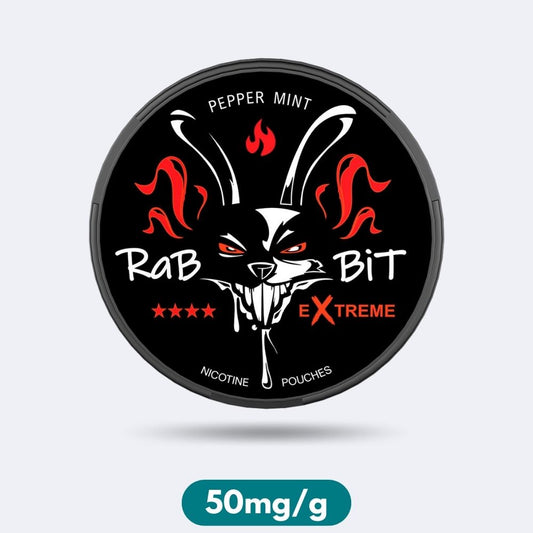 Rabbit Pepper Mint Slim Nicotine Pouches Snus 50mg/g