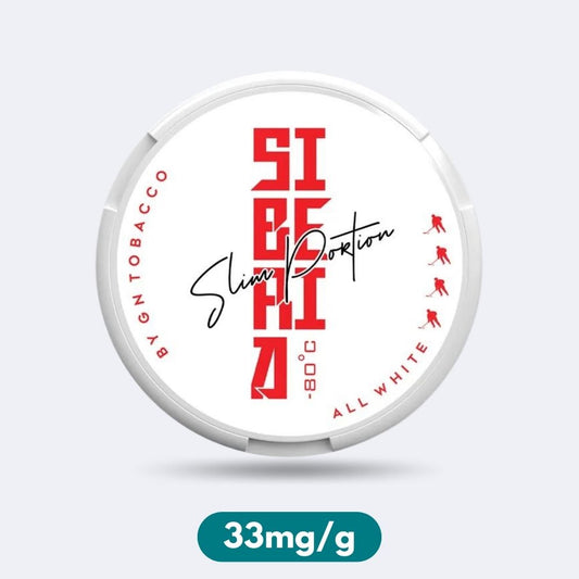 Siberia All White Slim Portion Snus by GN Tobacco 33mg/g Nikotingehalt