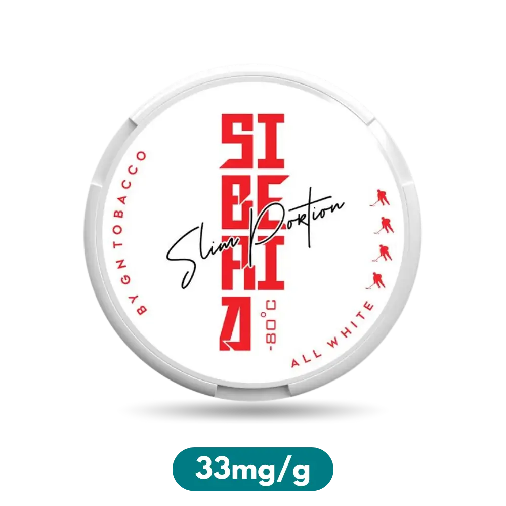 Siberia All White Slim Portion Snus by GN Tobacco 33mg/g Nikotingehalt