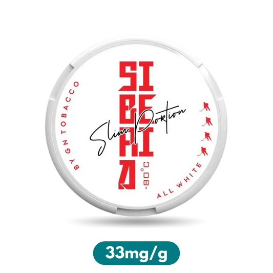 Siberia All White Slim Portion Snus by GN Tobacco 33mg/g Nikotingehalt