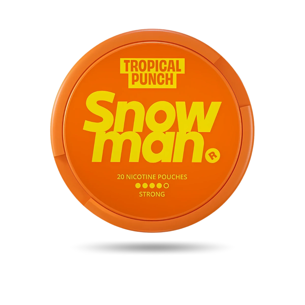 Snowman Tropical Punch Snus Dose mit 20 Portionen und 20 mg/g Nikotin