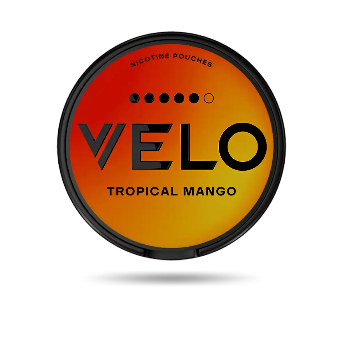Velo Tropical Mango Snus Dose mit 20 Portionen und 20 mg/g Nikotin