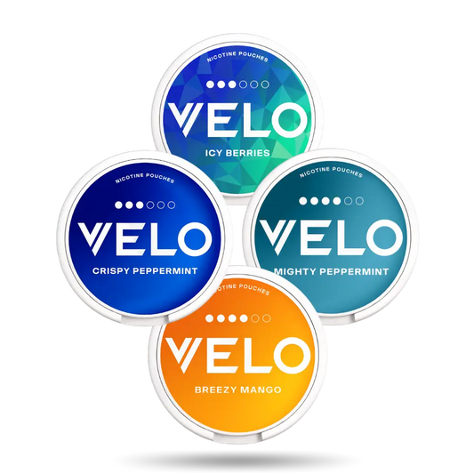 Velo Combo Pack, Icy Berries, Mighty Peppermint, Breezy Mango, Crispy Peppermint