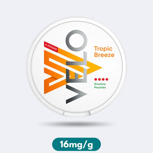Velo X-Strong Tropic Breeze Slim Nicotine Pouches Snus 16mg/g