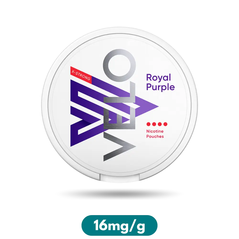 Velo X-Strong Royal Purple Slim Nicotine Pouches Snus 16mg/g