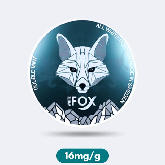 White Fox Double Mint Slim Nicotine Pouches Snus 16mg/g